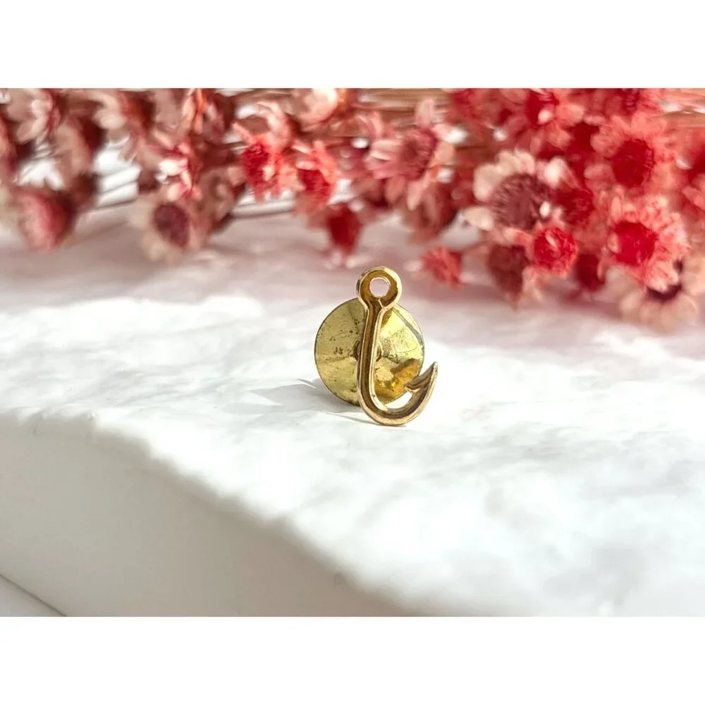 Tiny Anchor Push Back Pin Vintage Pin